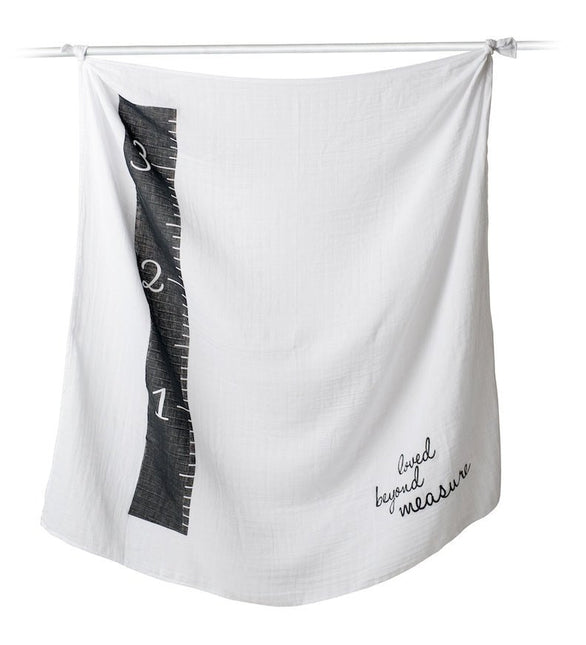 Lulujo Baby's First Year swaddle & cards set 100% katoen Loved beyond measure - Lulujo - Babywinkel - 628233455802