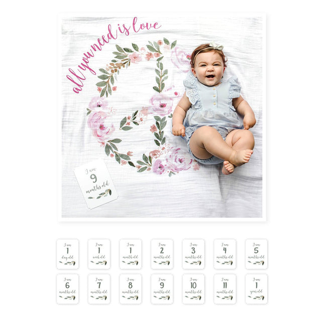 Lulujo Mijlpaalkaarten All You Need Is Love koop je bij Babywinkel