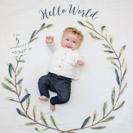 Lulujo Mijlpaalkaarten Hello World - Lulujo - Babywinkel - 628233455925