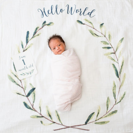 Lulujo Mijlpaalkaarten Hello World - Lulujo - Babywinkel - 628233455925