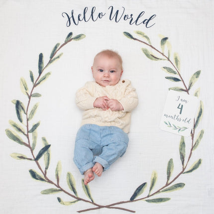 Lulujo Mijlpaalkaarten Hello World - Lulujo - Babywinkel - 628233455925