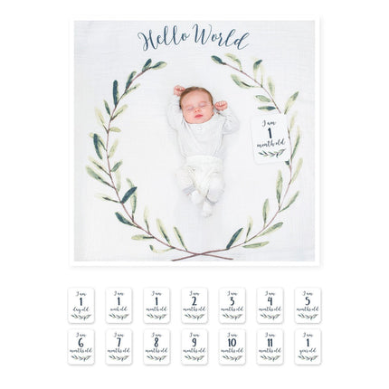 Lulujo Mijlpaalkaarten Hello World - Lulujo - Babywinkel - 628233455925