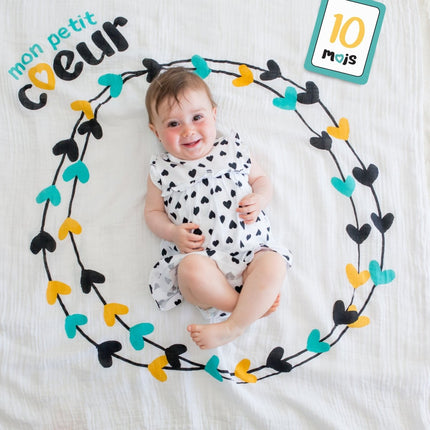 Lulujo Mijlpaalkaarten Mon Petit Coeur - Lulujo - Babywinkel - 628233455895