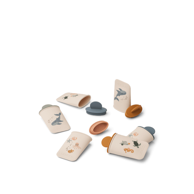 Malik bedrukte mini - ijslolly's, 6 stuks Sea creature / Sandy koop je bij Babywinkel