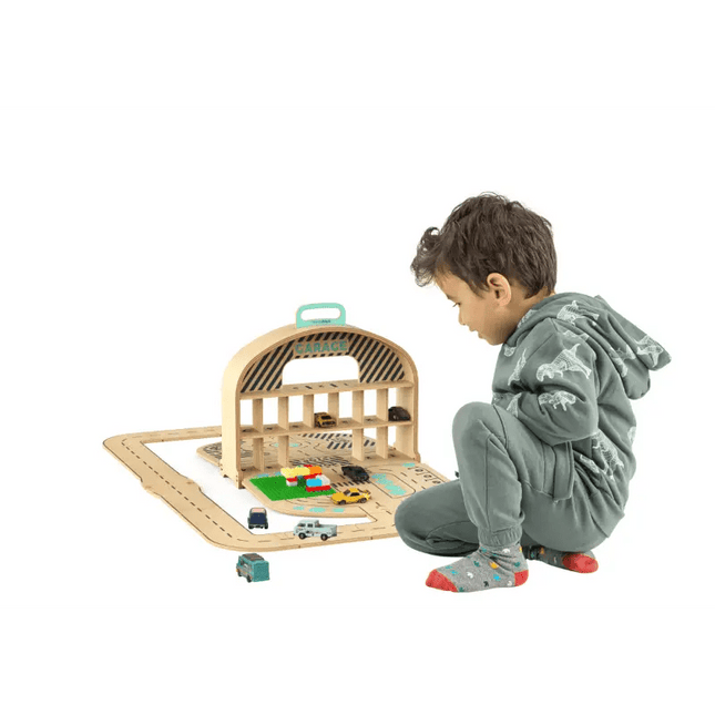 Mamatoyz Speelgoed Autogarage Carpark in Koffer koop je bij Babywinkel