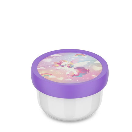 Mepal Fruitbox Campus Unicorn Glow Met Vork 300Ml - Babywinkel - 8720294056195