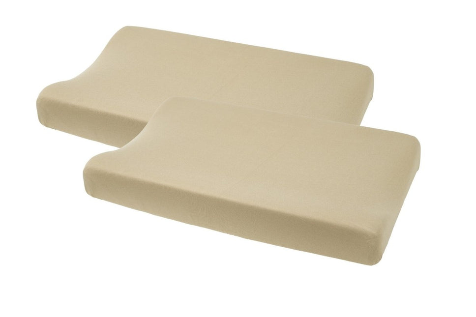 Meyco Aankleedkussenhoes 2St Basic Jersey Sand - Meyco - Babywinkel - 4054703862065