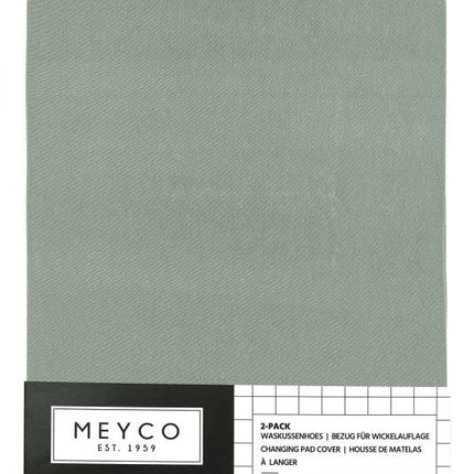 Meyco Aankleedkussenhoes Basic Jersey Stone Green 2st - Meyco - Babywinkel - 4054703862225