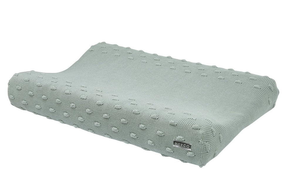 Meyco Aankleedkussenhoes Knots Stone Green koop je bij Babywinkel