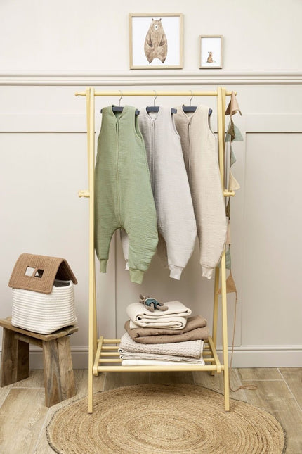 Meyco Baby Uni Baby Winter Slaapoverall Jumper Pre - Washed Hydrofiel Olive Green koop je bij Babywinkel