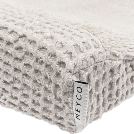 Meyco Baby Wafel Teddy Aankleedkussenhoes Greige 50x70cm - Meyco - Babywinkel - 4054703219494
