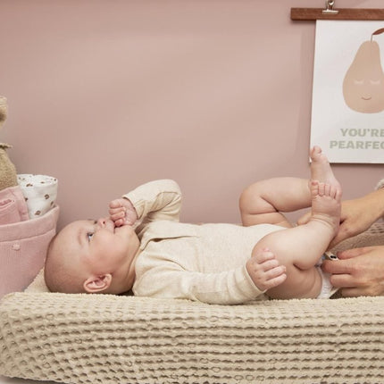 Meyco Baby Wafel Teddy Aankleedkussenhoes Sand 50x70cm - Meyco - Babywinkel - 4054703219333