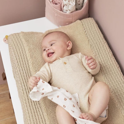 Meyco Baby Wafel Teddy Aankleedkussenhoes Sand 50x70cm - Meyco - Babywinkel - 4054703219333