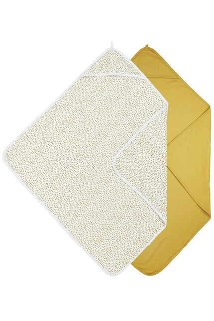 Meyco Badcape Baby 2St Basic Jersey Cheetah Honey Gold - Meyco - Babywinkel - 4054703872378