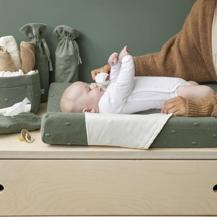 Meyco Commodemandje Medium Mini Knots Forest Green - Meyco - Babywinkel - 4054703430783