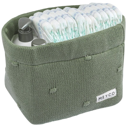 Meyco Commodemandje Medium Mini Knots Forest Green - Meyco - Babywinkel - 4054703430783