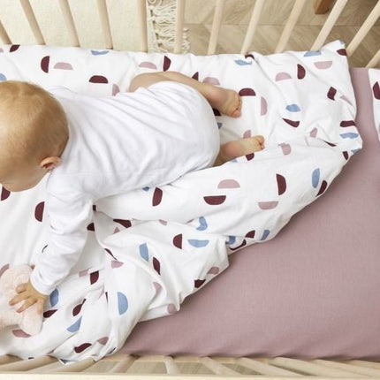 Meyco Dekbedovertrek Met Kussensloop Shapes Lilac 100X135 cm - Meyco - Babywinkel - 4054703350371