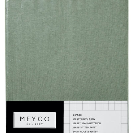 Meyco Hoeslaken Jersey 2St 50X90 Forest Green - Meyco - Babywinkel - 4054703634327