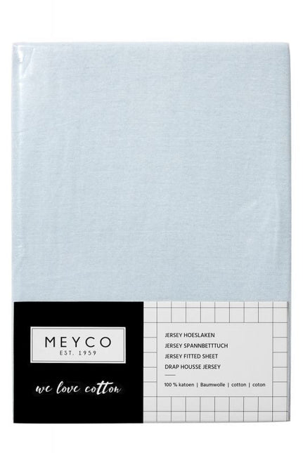 Meyco Hoeslaken Jersey Lichtblauw 70x140/150 cm - Meyco - Babywinkel - 4054703565034