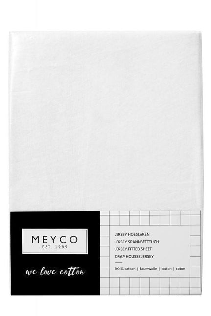 Meyco Hoeslaken Jersey Wit 60x120cm - Meyco - Babywinkel - 4054703564006