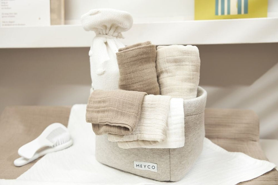 Meyco Hydrofiele Doek 3 - Pack Offwhite/Soft Sand/Taupe 70X70cm - Meyco - Babywinkel - 4054703152425