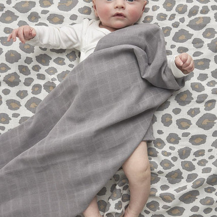 Meyco Hydrofiele Doek 3St Panter Neutral/ Grijs/Panter Neutral 100% katoen - Babywinkel - 4054703451214