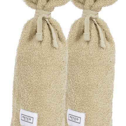 Meyco Kruikenzak 2St Basic Badstof Sand - Meyco - Babywinkel - 4054703612066