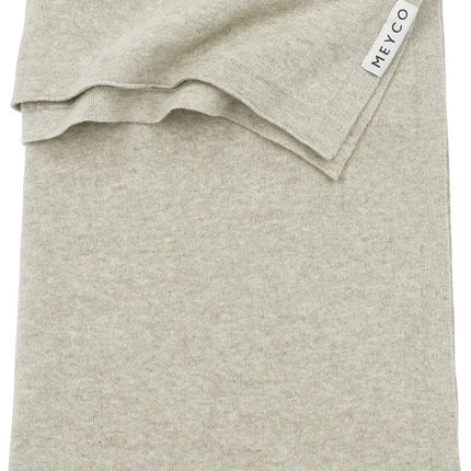 Meyco Ledikantdeken Knit Basic Sand Melange - Meyco - Babywinkel - 4054703530209