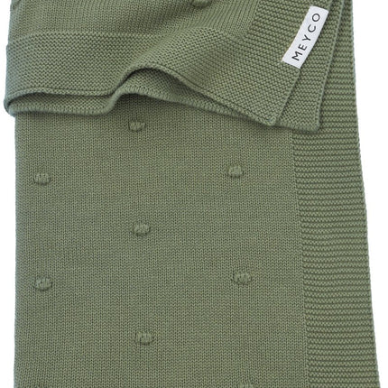 Meyco Ledikantdeken Mini Knots Forest Green - Meyco - Babywinkel - 4054703530780