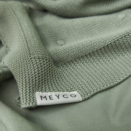 Meyco Ledikantdeken Mini Knots Forest Green - Meyco - Babywinkel - 4054703530780