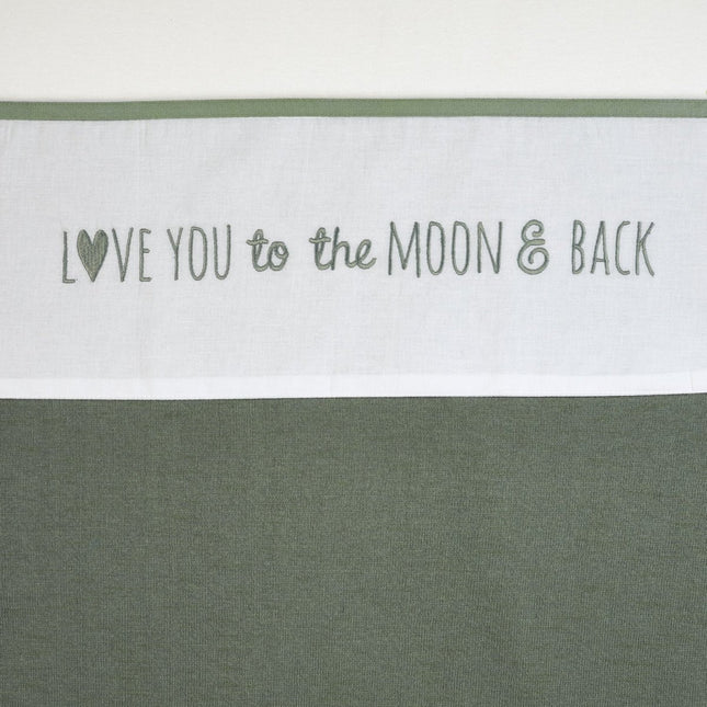 Meyco Ledikantlaken Love You To The Moon & Back Forest Green koop je bij Babywinkel