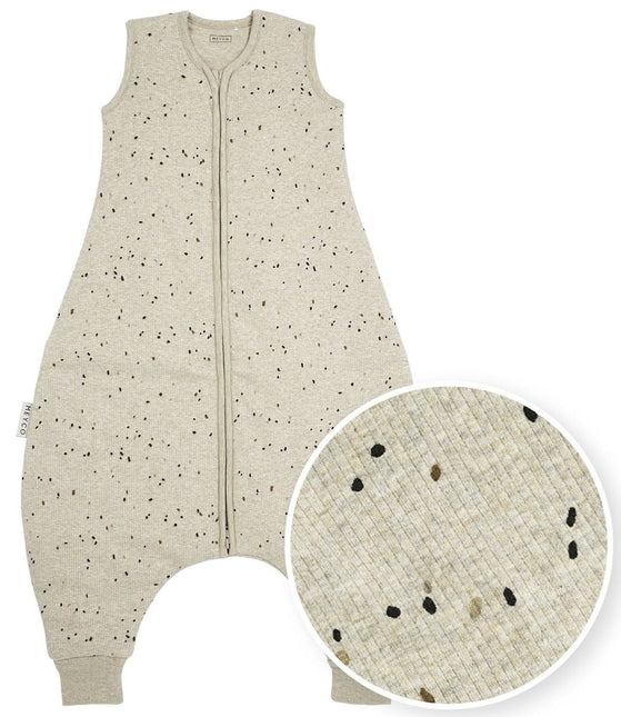 Meyco Slaapzak Baby Rib Mini Spot Winter Jumper Sand Melange - Meyco - Babywinkel - 4054703226430