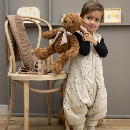 Meyco Slaapzak Baby Rib Mini Spot Winter Jumper Sand Melange - Meyco - Babywinkel - 4054703226430