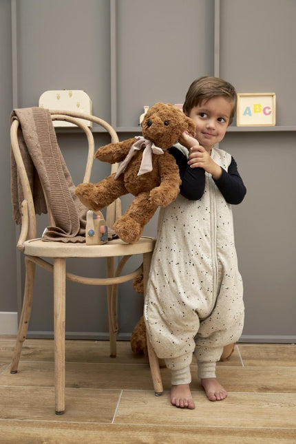 Meyco Slaapzak Baby Rib Mini Spot Winter Jumper Sand Melange - Meyco - Babywinkel - 4054703226430