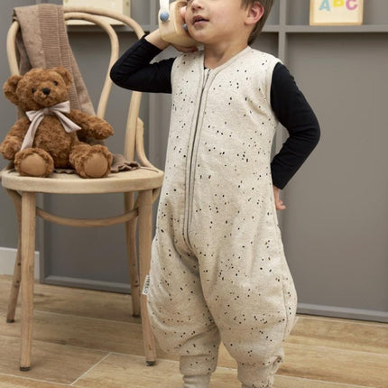 Meyco Slaapzak Baby Rib Mini Spot Winter Jumper Sand Melange - Meyco - Babywinkel - 4054703226430