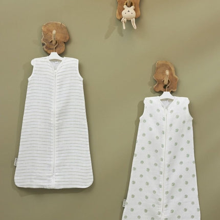 Meyco Slaapzak Baby Stripe Hydrofiel Soft Green - Meyco - Babywinkel - 4054703194418