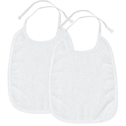Meyco Slabbetje 2St Basic Badstof Wit - Meyco - Babywinkel - 4054703112009