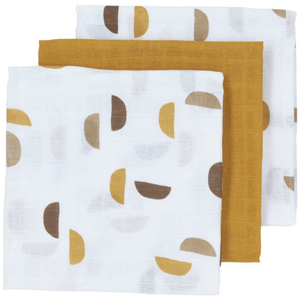 Meyco Wasbare Luier Shapes Honey Gold 3st - Meyco - Babywinkel - 4054703452990