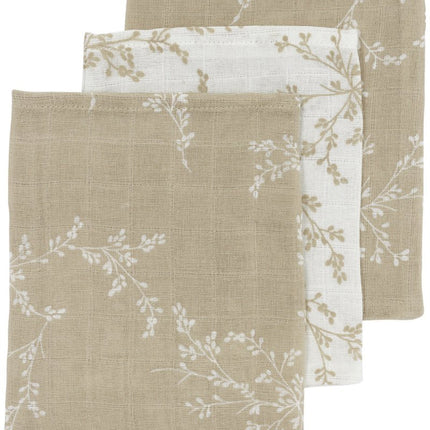 Meyco Washandje 3St Branches Sand - Meyco - Babywinkel - 4054703458688