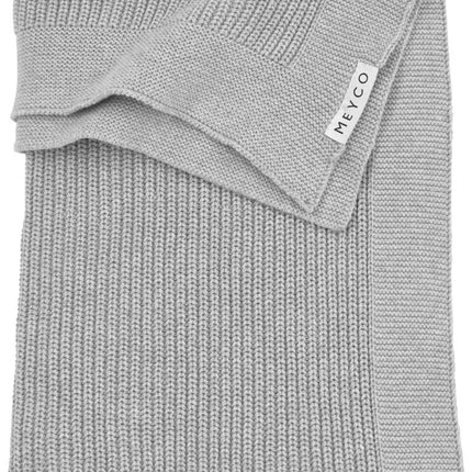 Meyco Wiegdeken Rib Grey Melange - Meyco - Babywinkel - 4054703330908