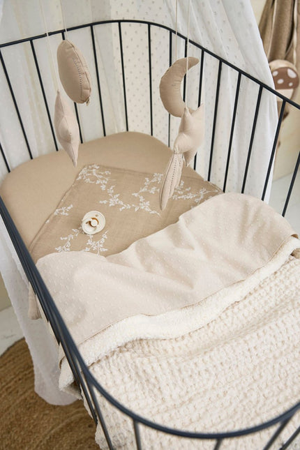 Meyco Wiegdeken Wafel Teddy Nature 75X100cm - Meyco - Babywinkel - 4054703218718