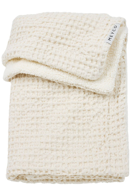 Meyco Wiegdeken Wafel Teddy Nature 75X100cm - Meyco - Babywinkel - 4054703218718