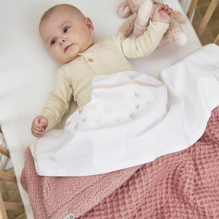 Meyco Wieglaken Hearts Soft Pink 75X100cm - Meyco - Babywinkel - 4054703146646