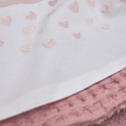 Meyco Wieglaken Hearts Soft Pink 75X100cm - Meyco - Babywinkel - 4054703146646