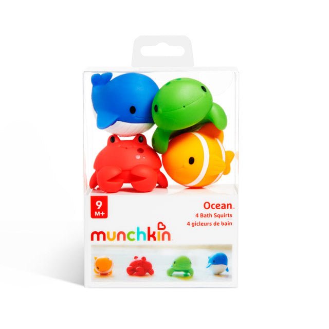 Munchkin Badspeelgoed Ocean Sea Spuitende Dieren 4St - Munchkin - Babywinkel - 5019090111034