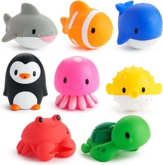 Munchkin Badspeelgoed Ocean Sea Spuitende Dieren 8St - Munchkin - Babywinkel - 5019090123358