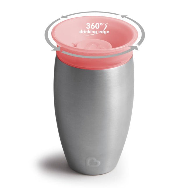 Munchkin Drinkbeker Miracle Sippy Cup Pink Roestvrij Staal - Munchkin - Babywinkel - 5019090124515