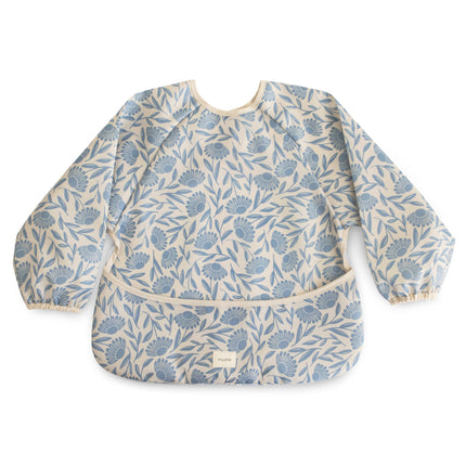<tc>Mushie</tc> Bavaglino Blu Fiori Maniche Lunghe