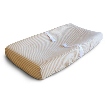 Mushie Aankleedkussenhoes Natural Stripes - Mushie - Babywinkel - 810052465685