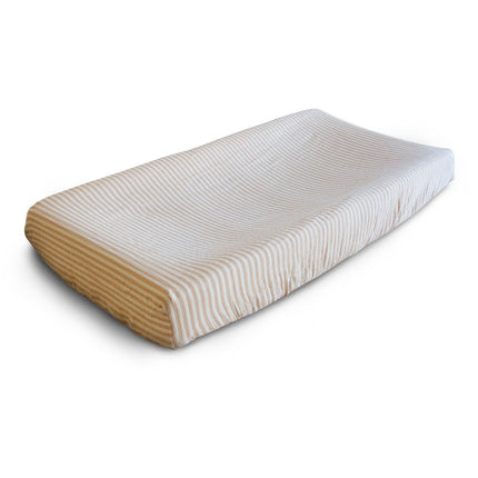 Mushie Aankleedkussenhoes Natural Stripes - Mushie - Babywinkel - 810052465685
